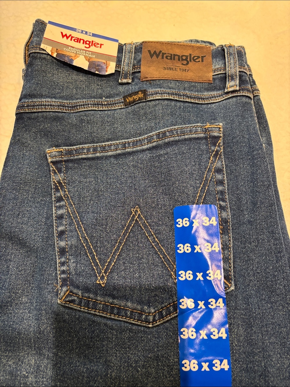 Wrangler Men’s Relaxed Fit Jeans - Denim Blue